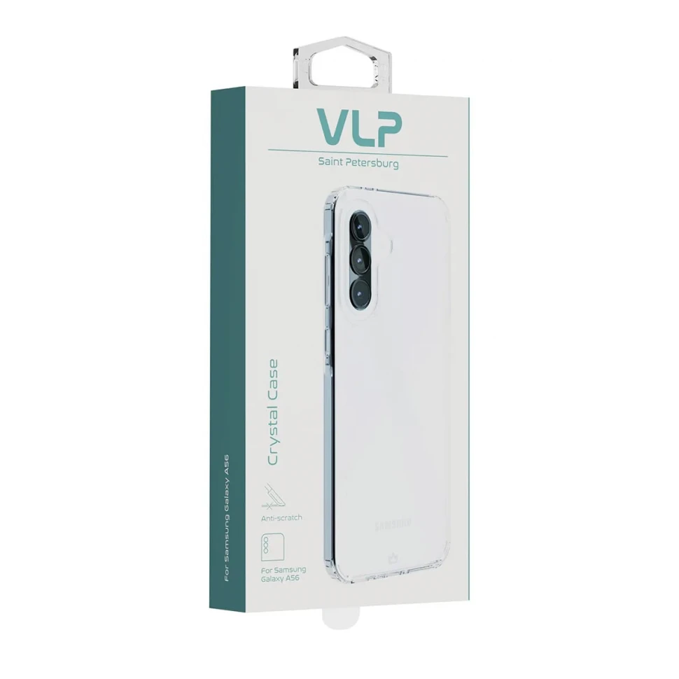 Чехол защитный VLP Crystal Case для Samsung Galaxy A56 Прозрачный