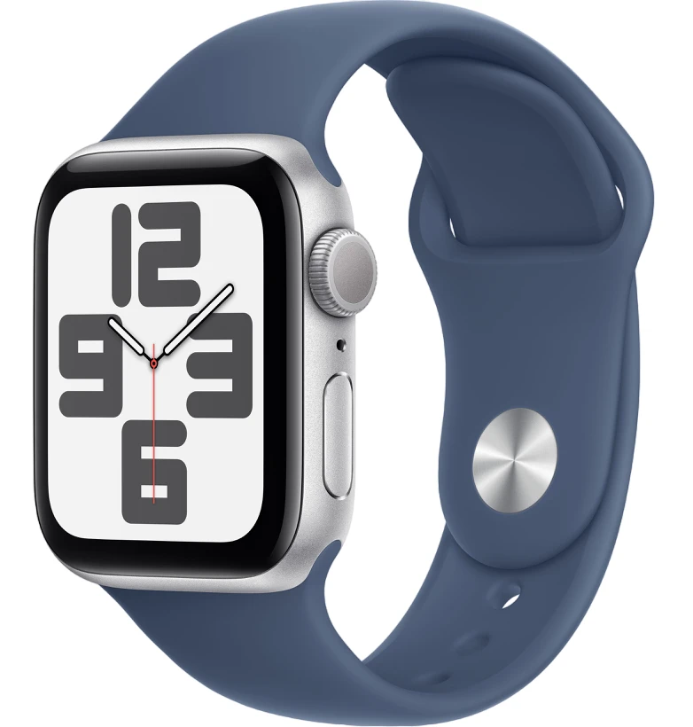Умные часы Apple Watch SE 2024 40mm Silver Aluminum Case with Denim Sport Band (M/L)