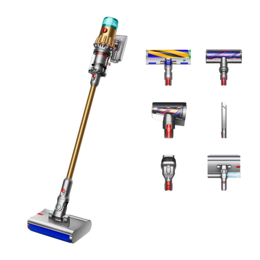 Вертикальный беспроводной пылесос Dyson V12s Detect Slim Submarine Complete (SV46) Gold/Gold (Вилка CN)