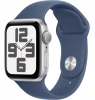 Умные часы Apple Watch SE 2024 40mm Silver Aluminum Case with Denim Sport Band (S/M)