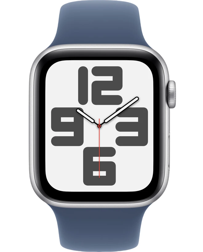 Умные часы Apple Watch SE 2024 40mm Silver Aluminum Case with Denim Sport Band (S/M)