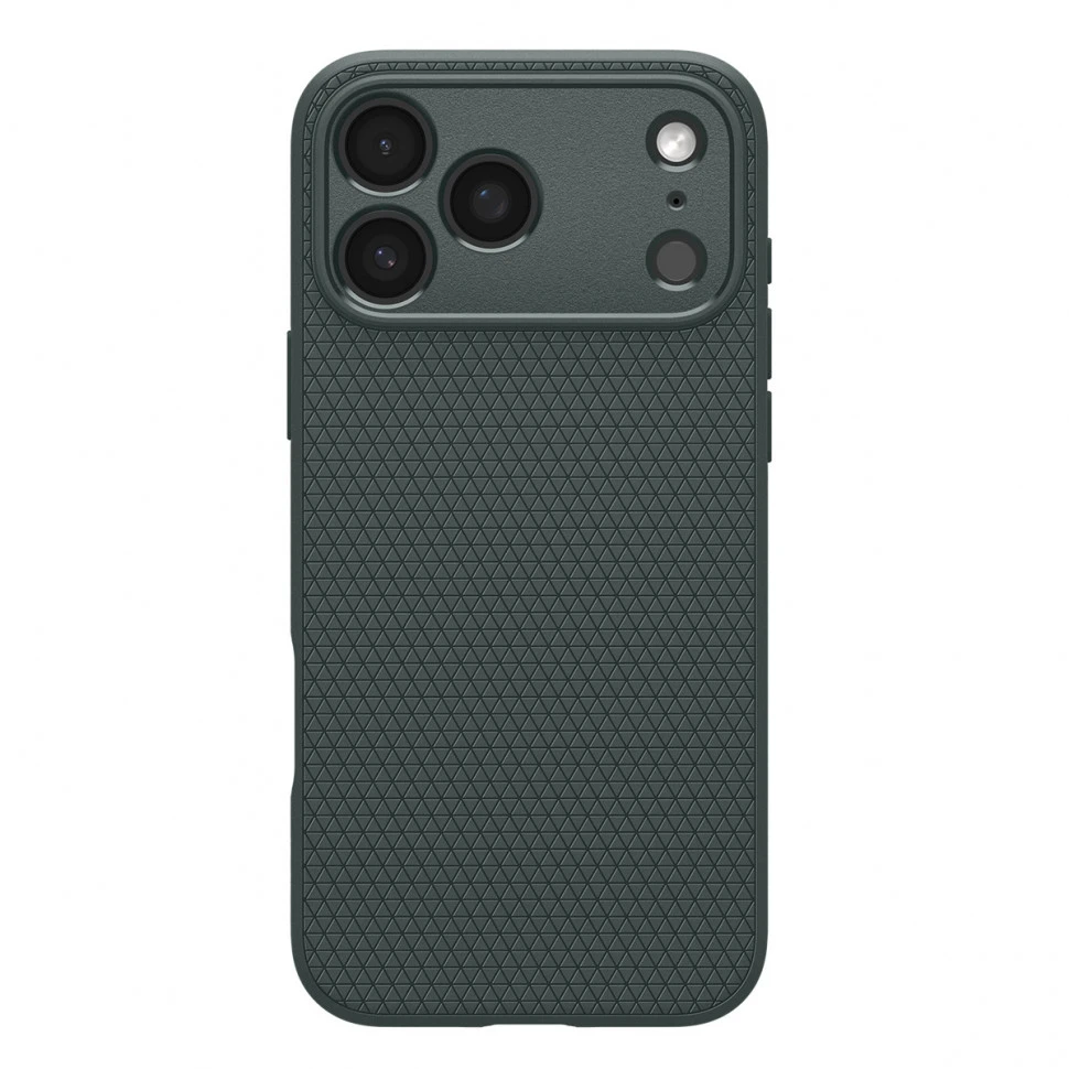Чехол защитный Spigen Liquid Air для iPhone 17 Pro Зеленый (Abyss Green)