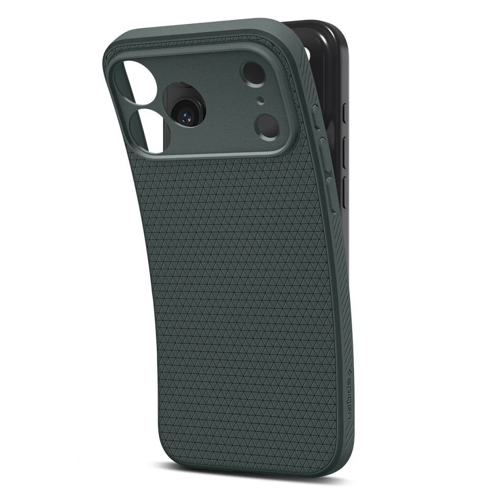 Чехол защитный Spigen Liquid Air для iPhone 17 Pro Зеленый (Abyss Green)
