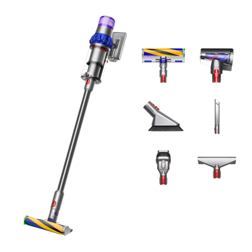 Вертикальный беспроводной пылесос Dyson V15 Detect Fluffy (SV47) Blue/Nickel (Вилка CN)