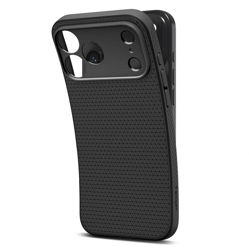 Чехол защитный Spigen Liquid Air для iPhone 17 Pro Черный (Black)