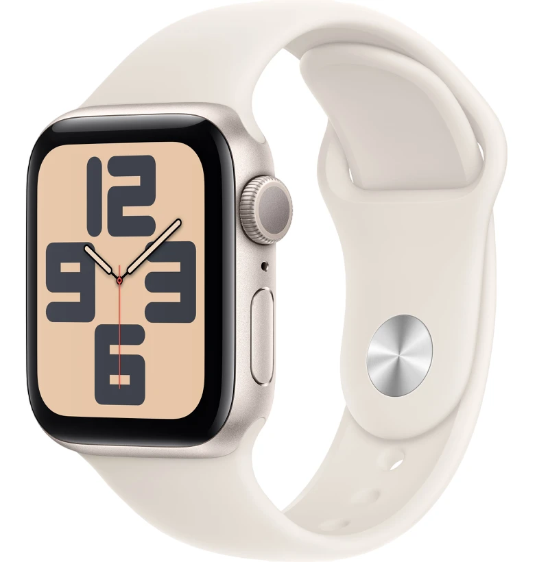 Умные часы Apple Watch SE 2024 40mm Starlight Aluminum Case with Starlight Sport Band (M/L)