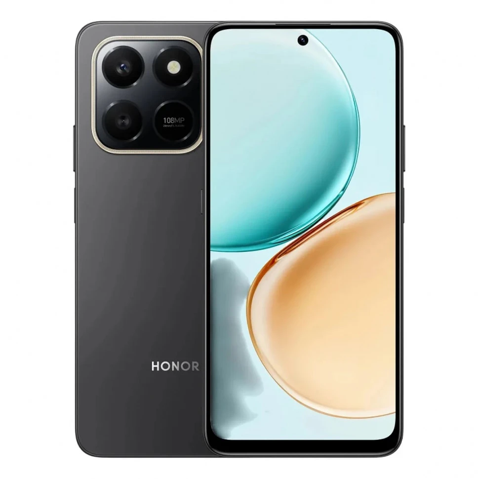 Смартфон HONOR X7d 6/128GB Черный (Velvet Black)