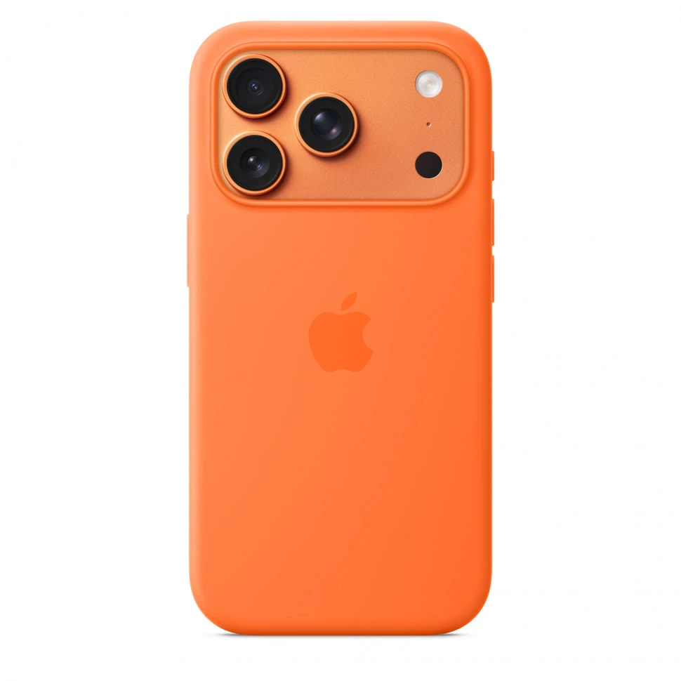 Чехол защитный Apple Silicone Case with MagSafe для iPhone 17 Pro Orange