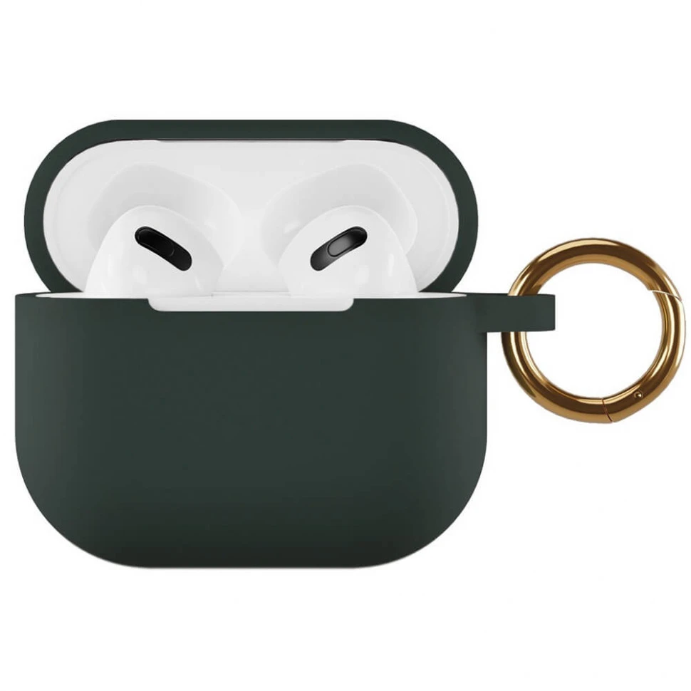 Чехол для наушников VLP Silicone Case Soft Touch для AirPods 3 Dark Green