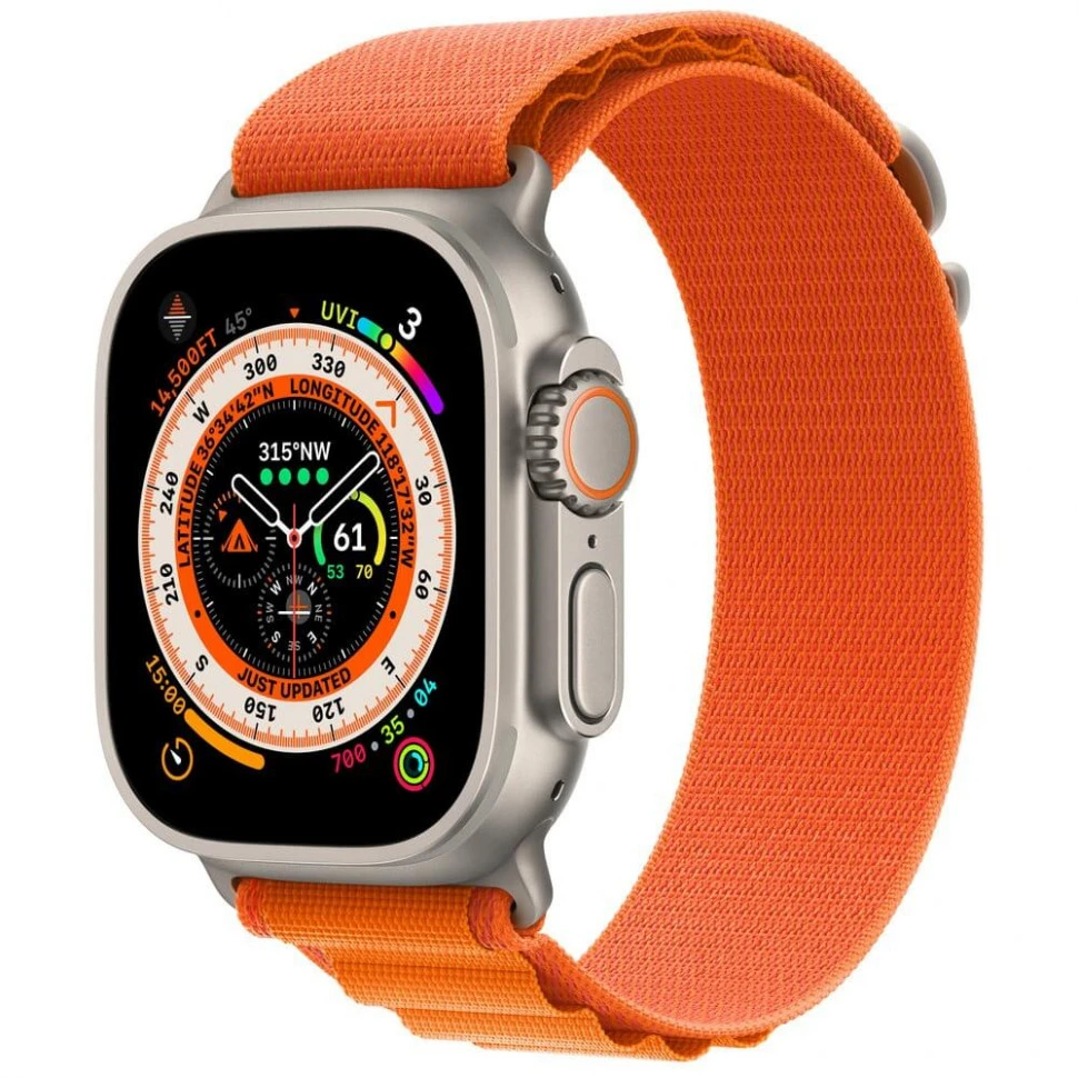 Умные часы Apple Watch Ultra 49mm Titanium Case Orange Alpine Loop (L)