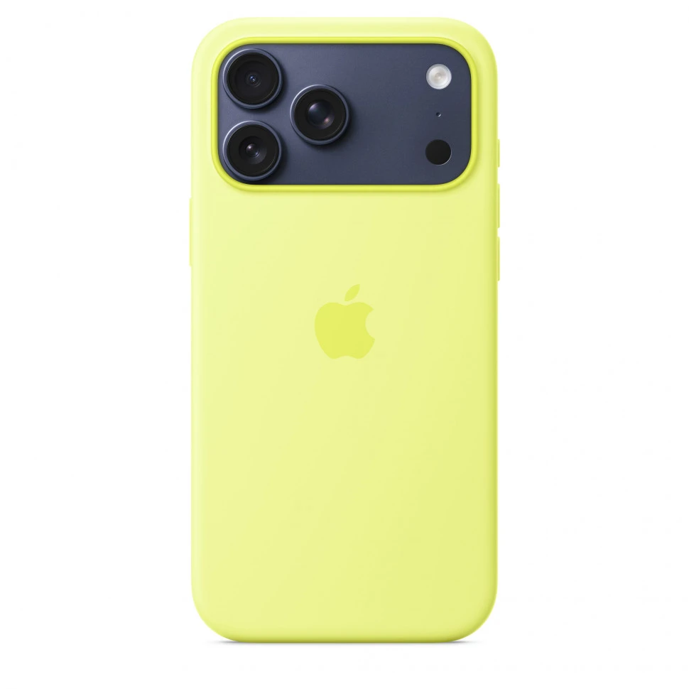 Чехол защитный Apple Silicone Case with MagSafe для iPhone 17 Pro Max Neon Yellow