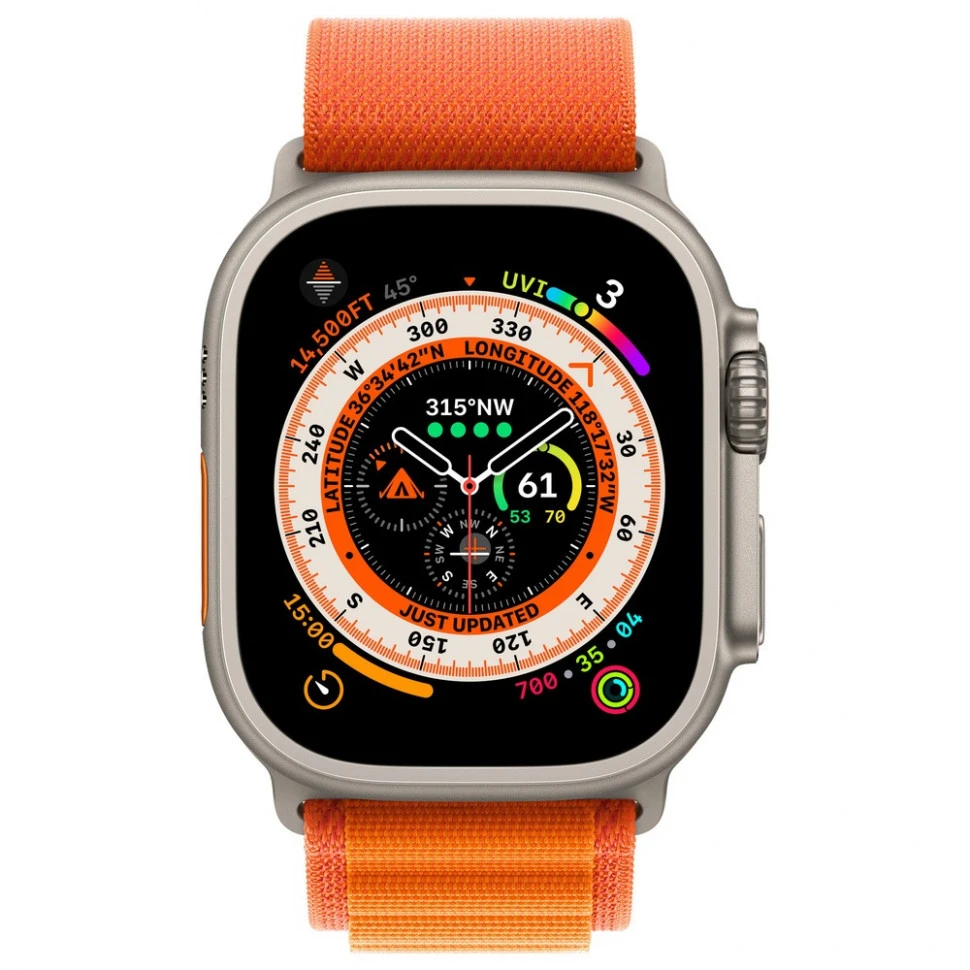 Умные часы Apple Watch Ultra 49mm Titanium Case Orange Alpine Loop (M)