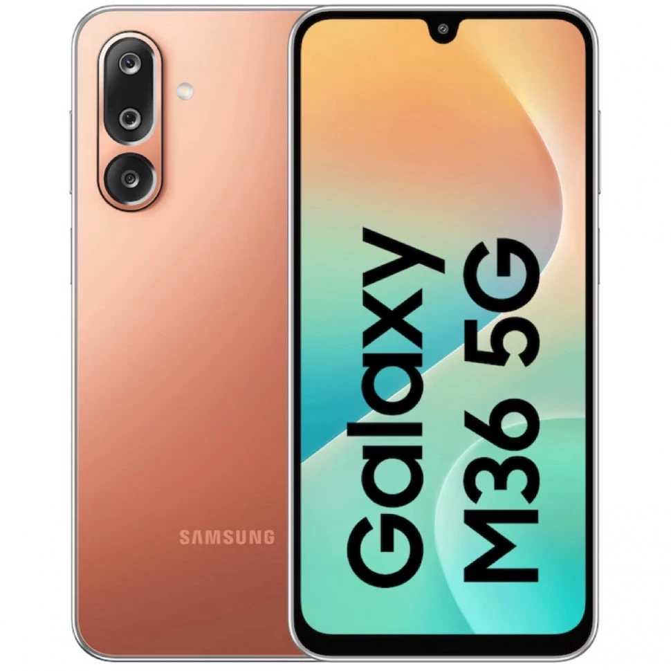 Смартфон Samsung Galaxy M36 5G 8/128GB Оранжевый (Haze Orange)