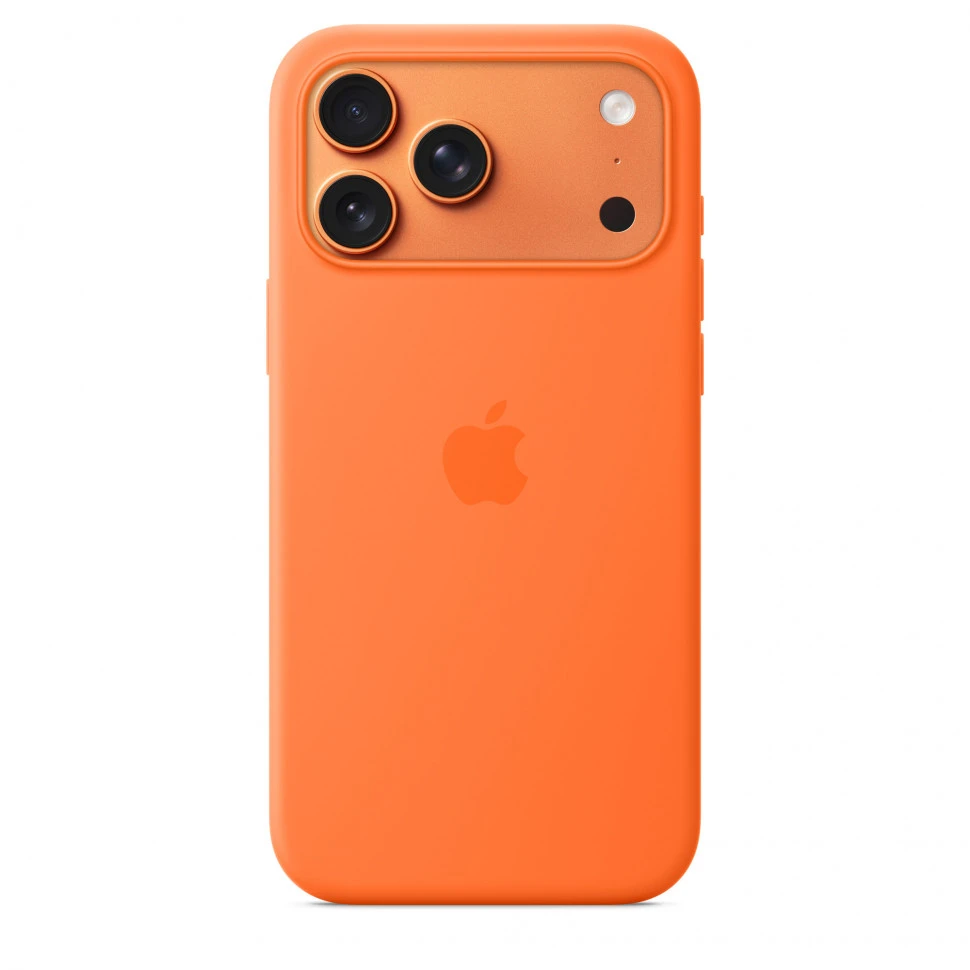 Чехол защитный Apple Silicone Case with MagSafe для iPhone 17 Pro Max Orange