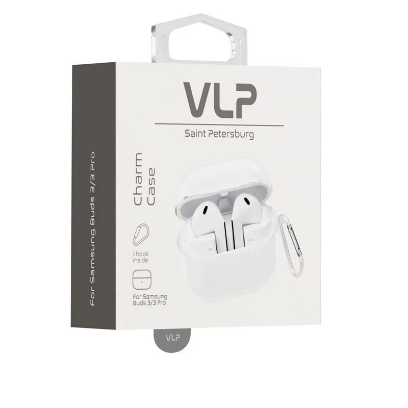 Чехол для наушников VLP Charm Case для Samsung Galaxy Buds 3/3 Pro Прозрачный