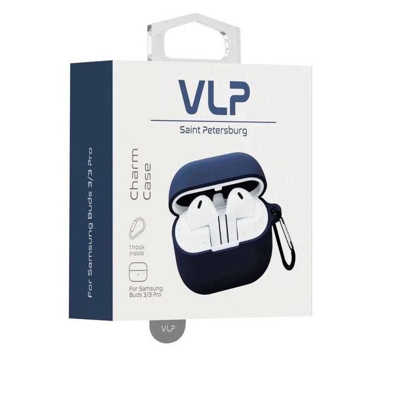 Чехол для наушников VLP Charm Case для Samsung Galaxy Buds 3/3 Pro Темно-синий