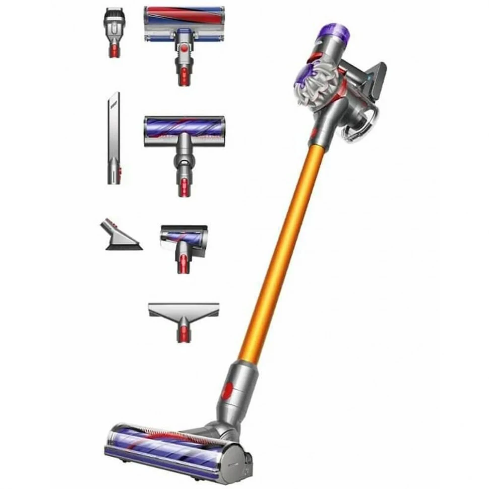 Вертикальный беспроводной пылесос Dyson V8 Absolute (SV25) Silver/Yellow (Вилка CN)
