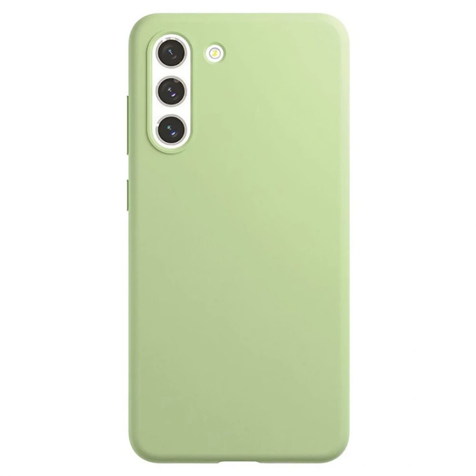Чехол защитный VLP Liquid Silicone Case Soft Touch для Samsung Galaxy S21 FE Светло-зеленый