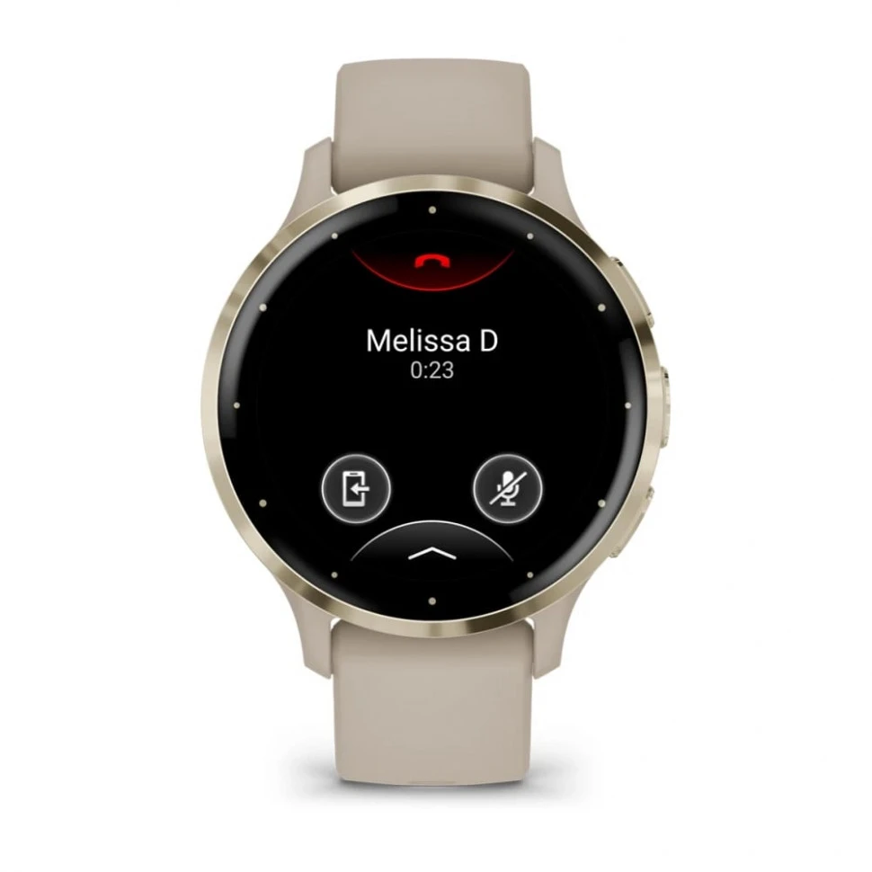 Умные часы Garmin Venu 3S 41mm Soft Gold Stainless Steel Bezel with French Gray Case and Silicone Band (010-02785-02)