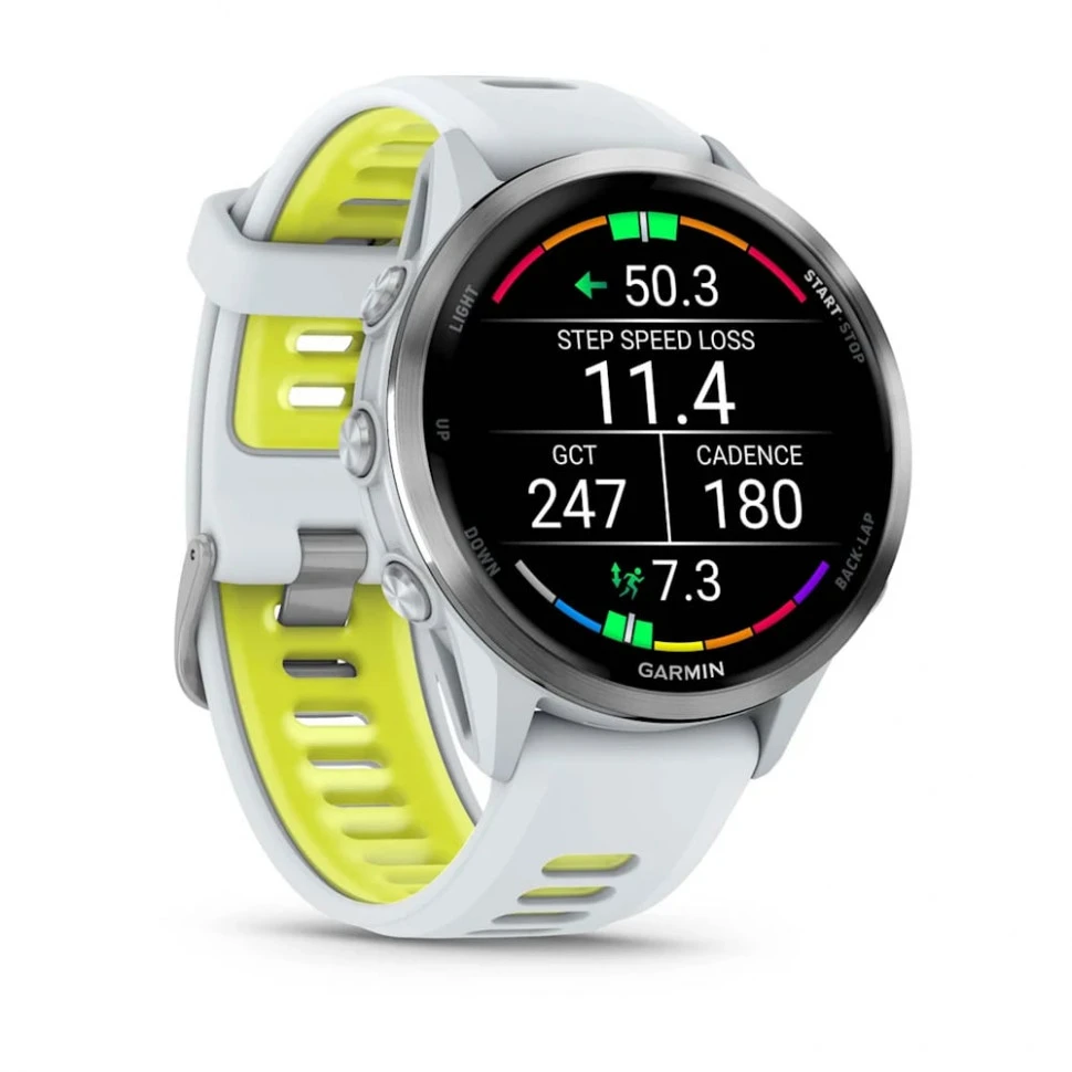 Умные часы Garmin Forerunner 970 Titanium with Whitestone Case and Whitestone/Translucent Amp Yellow Band (010-02969-01)