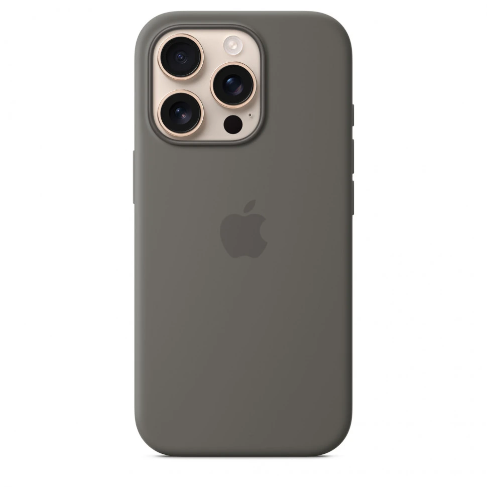 Чехол защитный Apple Silicone Case с MagSafe для iPhone 16 Pro Stone Gray