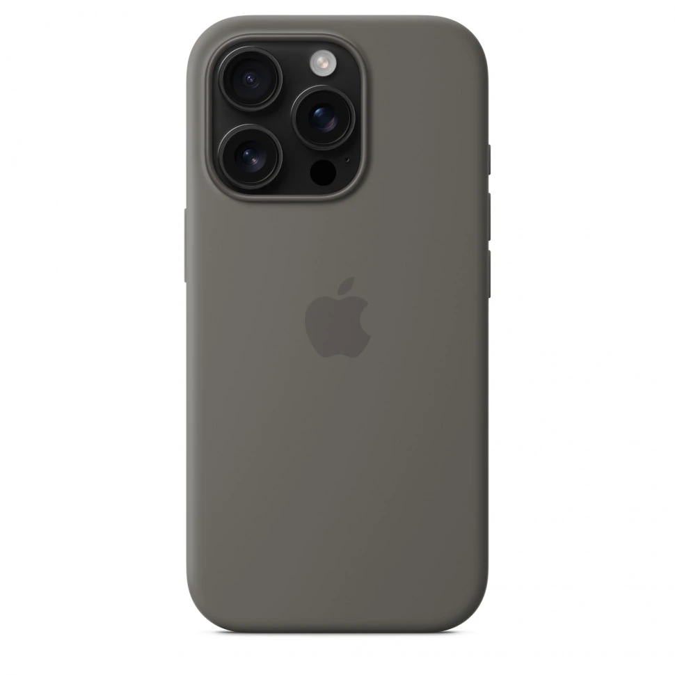 Чехол защитный Apple Silicone Case с MagSafe для iPhone 16 Pro Stone Gray