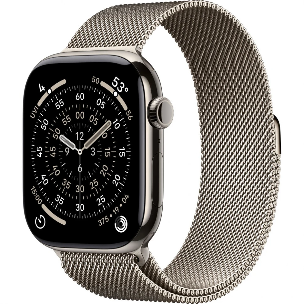Умные часы Apple Watch Series 11 46mm Natural Titanium Case with Natural Milanese Loop (S/M)
