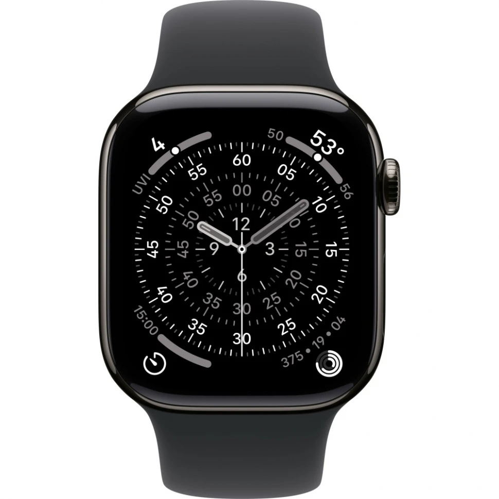 Умные часы Apple Watch Series 11 42mm Slate Titanium Case with Black Sport Band (S/M)