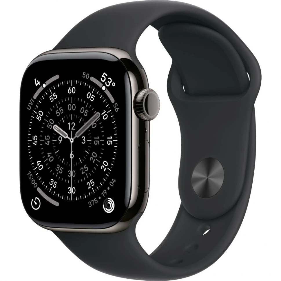 Умные часы Apple Watch Series 11 42mm Slate Titanium Case with Black Sport Band (M/L)