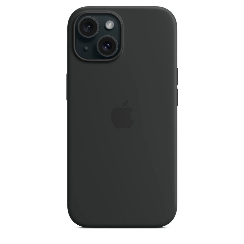 Чехол защитный Apple Silicone Case с MagSafe для iPhone 15 Plus Black