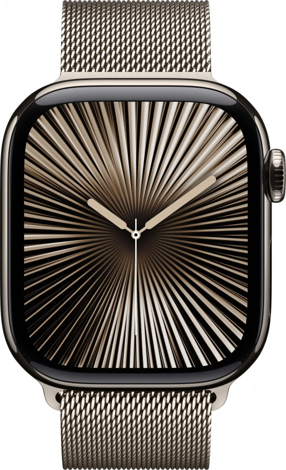 Умные часы Apple Watch Series 10 46mm Natural Titanium Case with Natural Milanese Loop (S/M)