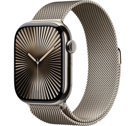 Умные часы Apple Watch Series 10 46mm Natural Titanium Case with Natural Milanese Loop (S/M)