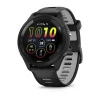 Умные часы Garmin Forerunner 265 46mm Black Bezel and Case with Black/Powder Gray Silicone Band (010-02810-10)