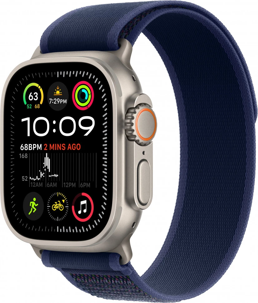 Умные часы Apple Watch Ultra 2 2024 49mm Natural Titanium Case with Blue Trail Loop (M/L)