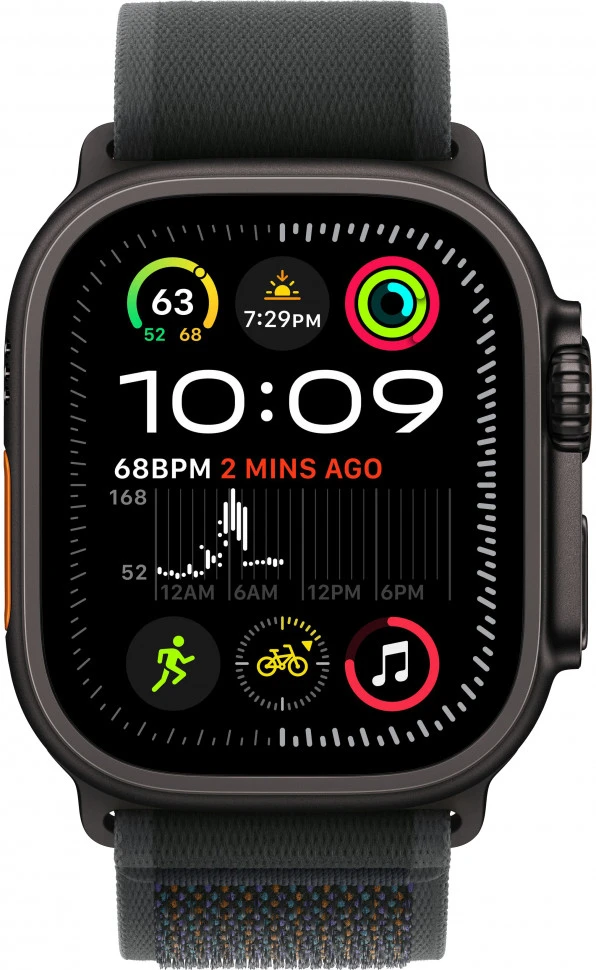 Умные часы Apple Watch Ultra 2 2024 49mm Black Titanium Case with Black Trail Loop (S/M)