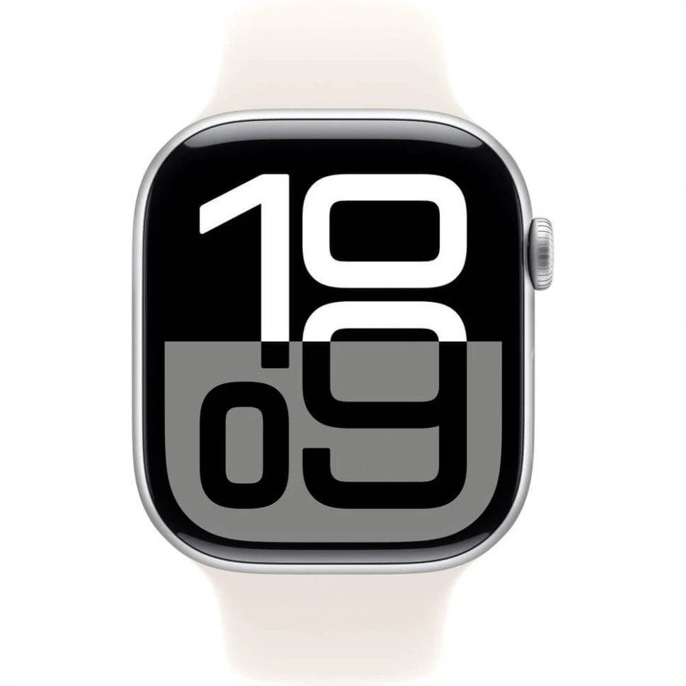 Умные часы Apple Watch Series 10 46mm Silver Aluminum Case with Starlight Sport Band (M/L)