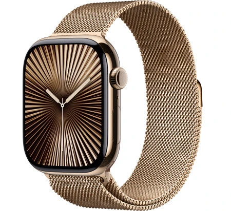 Умные часы Apple Watch Series 10 46mm Gold Titanium Case with Gold Milanese Loop (S/M)