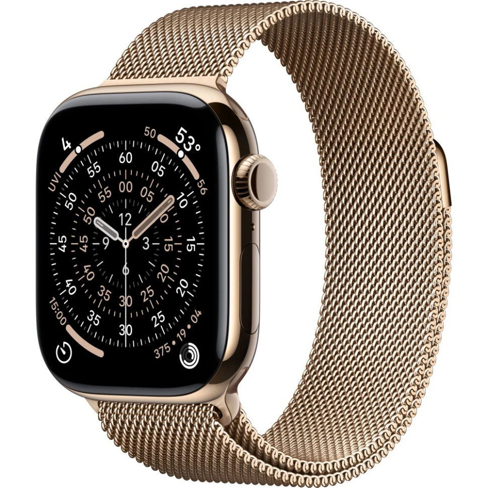 Умные часы Apple Watch Series 11 42mm Gold Titanium Case with Gold Milanese Loop