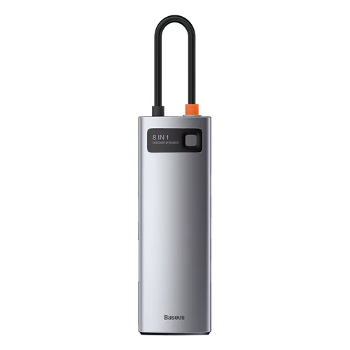 Стыковочная станция Baseus Metal Gleam Series 8 в 1 Multifunctional Type-C HUB Docking Station (WKWG050013) Серый