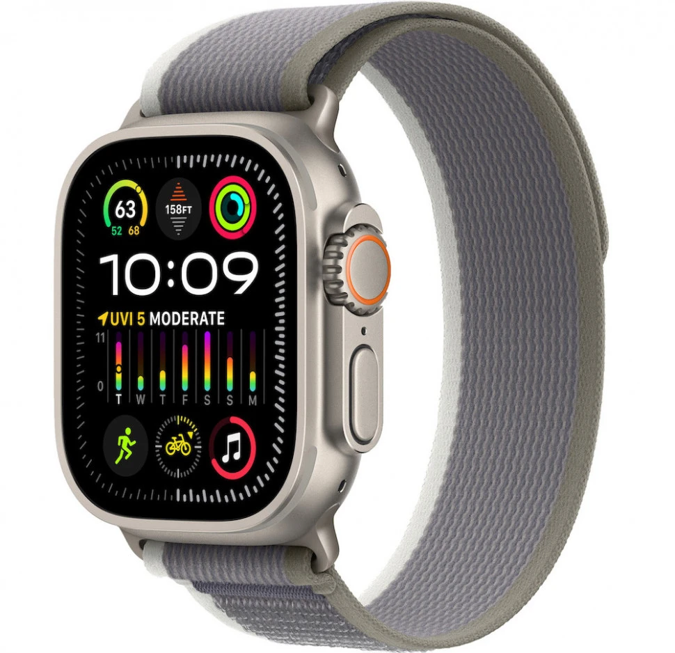 Умные часы Apple Watch Ultra 2 49mm Titanium Case with Green/Gray Trail Loop (M/L)