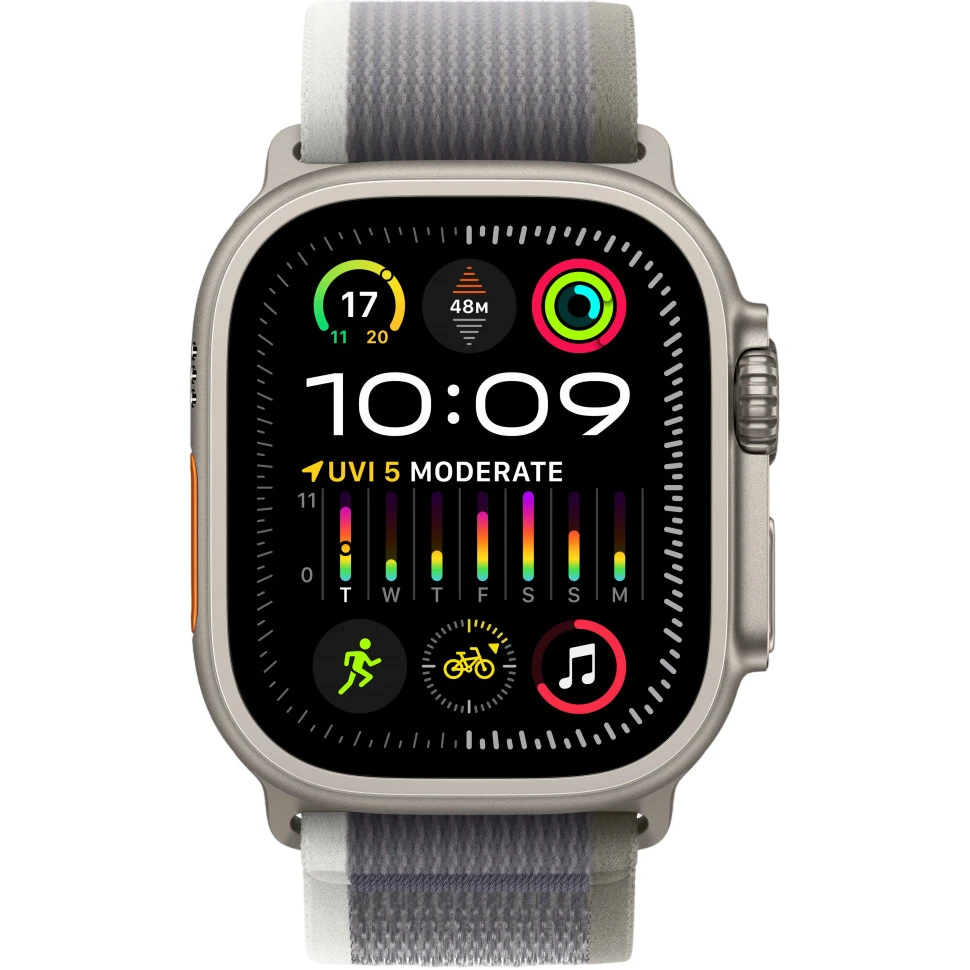Умные часы Apple Watch Ultra 2 49mm Titanium Case with Green/Gray Trail Loop (M/L)