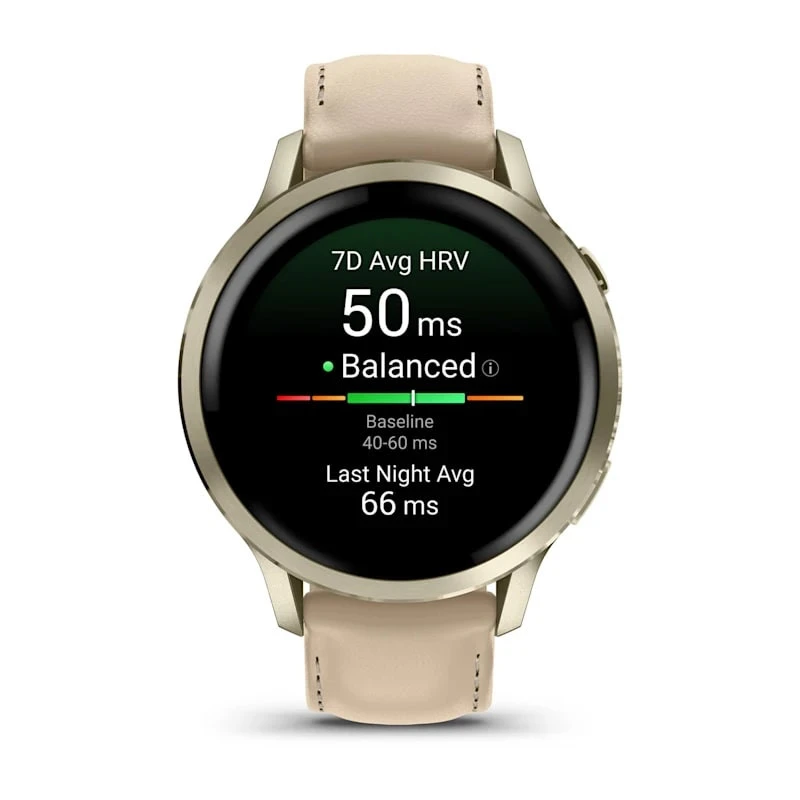 Умные часы Garmin Venu 4 41mm Lunar Gold with Bone Silicone Band and Light Sand Leather Band (010-03013-03)