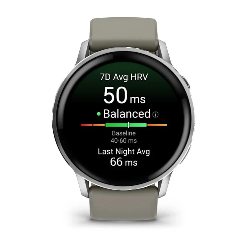 Умные часы Garmin Venu 4 45mm Silver with Silver Gray Silicone Band (010-03014-01)