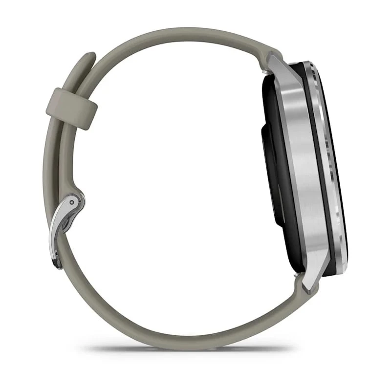 Умные часы Garmin Venu 4 45mm Silver with Silver Gray Silicone Band (010-03014-01)