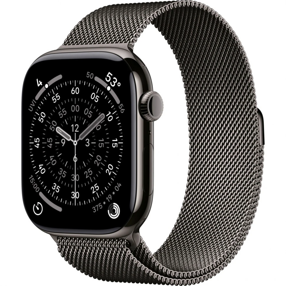 Умные часы Apple Watch Series 11 46mm Slate Titanium Case with Slate Milanese Loop (S/M)