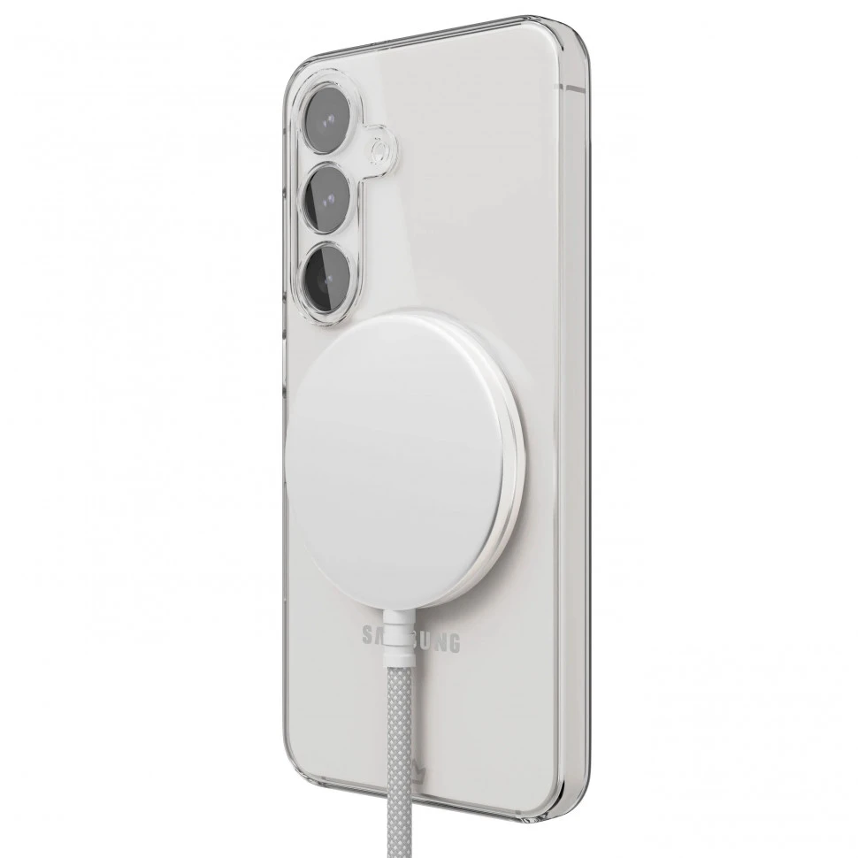 Чехол защитный VLP Flex Puro Case с MagSafe для Samsung S25 Прозрачный