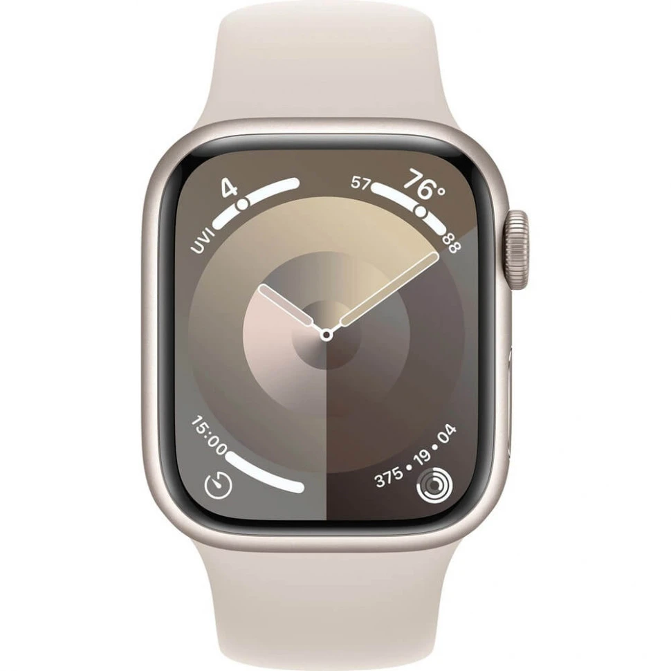 Умные часы Apple Watch Series 9 45mm Starlight Aluminum Case with Starlight Sport Band (S/M)