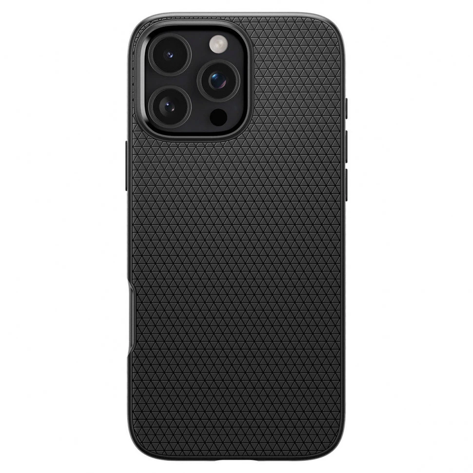Чехол защитный Spigen Liquid Air для iPhone 16 Pro Max Черный (Black)