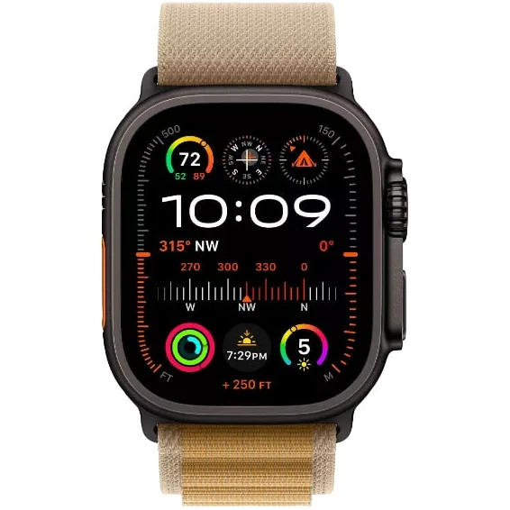 Умные часы Apple Watch Ultra 2 2024 49mm Black Titanium Case with Tan Alpine Loop (L)
