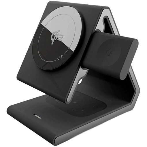Беспроводное зарядное устройство VLP Delta Power 3 в 1 MagSafe Qi2 Черный